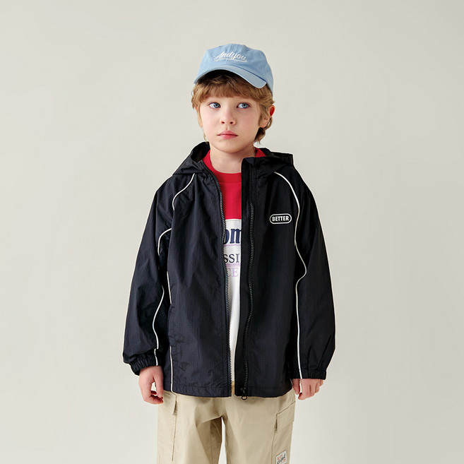 월튼키즈 아동용 배색화섬집업점퍼