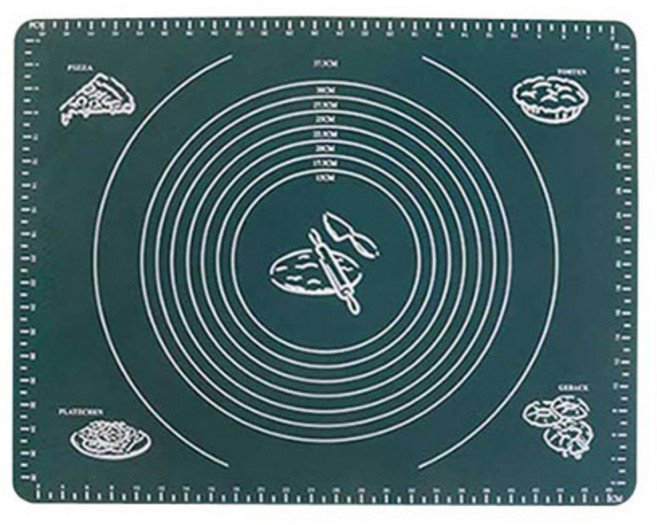 이홈베이킹 실리콘 베이킹 작업판 딥그린, 1개