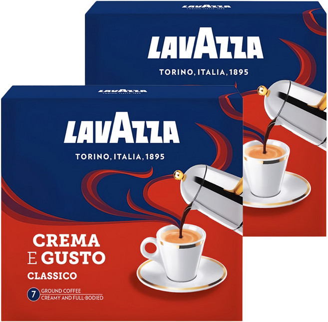 LAVAZZA Crema e Gusto 經典咖啡粉, 250g, 2個裝, 2組