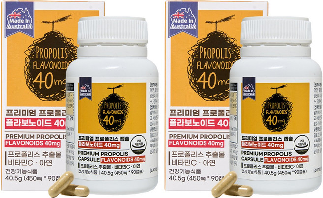 제너럴라이프 프리미엄 프로폴리스 캡슐 플라보노이드 40mg 40.5g, 2개, 90정
