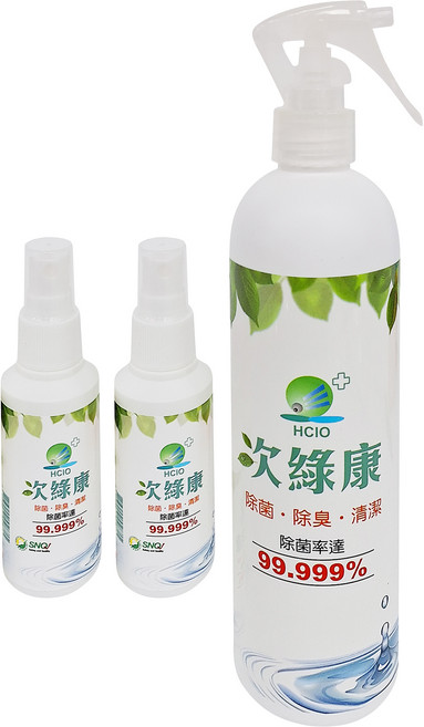 次綠康 健康除菌液 350ml 1瓶 + 60ml 2瓶, 1組