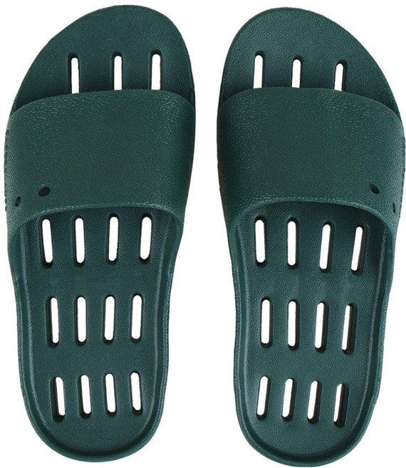 페이퍼플레인키즈 아동용 발등 낮은 미끄럼방지 화장실 욕실화, 딥그린, 1개