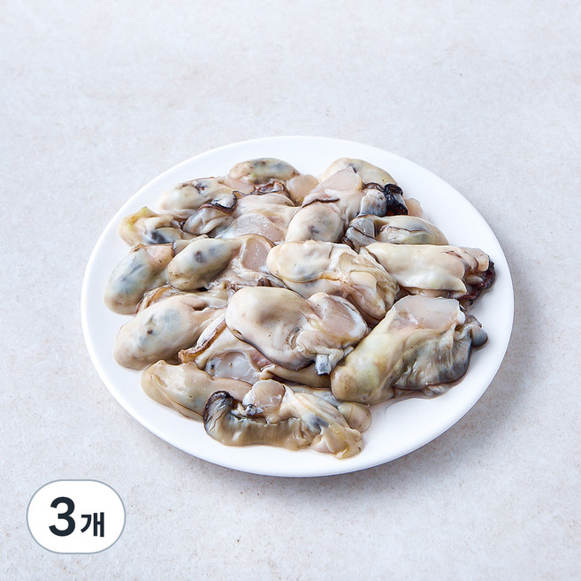 지하암반해수로 씻어 깨끗한 가열조리용 생굴 (냉장), 200g, 3개