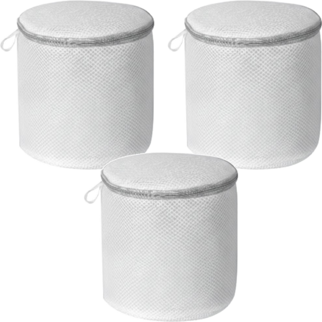 Andeya 洗衣袋/支架內衣袋, 3個, 純白