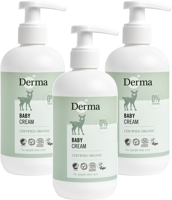 Derma 寶寶有機滋潤護膚霜, 250ml, 3瓶