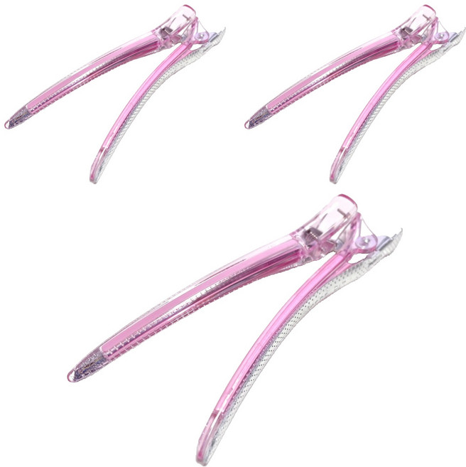 다카라 크리스탈 헤어클립 대 120mm, 올핑크, 6개