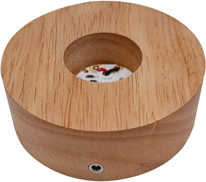 A-ONE 匯旺 USB 七彩 LED燈底座 木頭色 140g, 1個