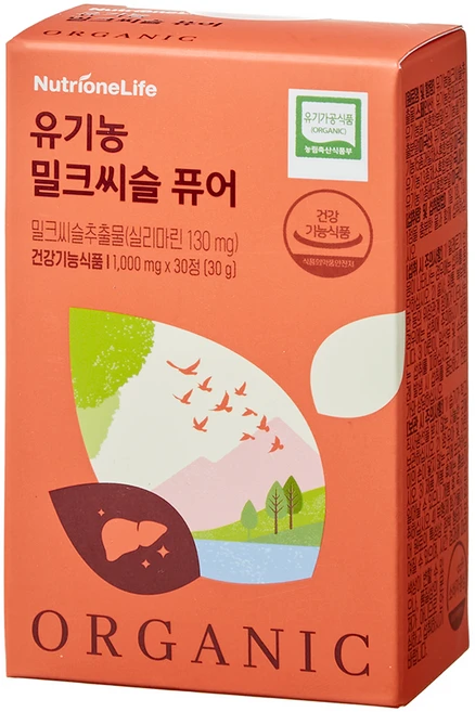 뉴트리원 유기농 밀크씨슬 퓨어 30g, 30정, 1개 - 쿠팡