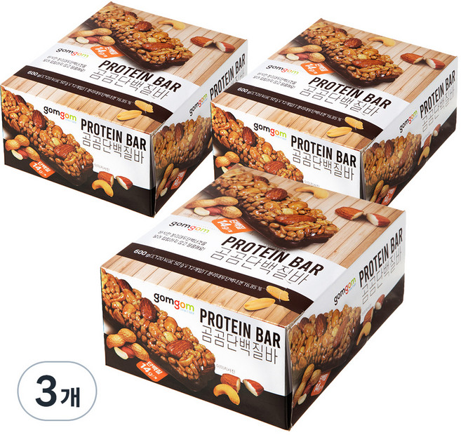 gomgom蛋白棒, 600g, 3盒