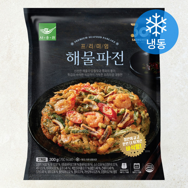 사옹원 프리미엄 해물파전 (냉동), 300g, 1개