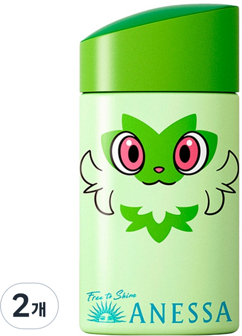 아넷사 포켓몬 에디션 퍼펙트 UV 선스크린 스킨케어 밀크 엔에이 나오하 SPF50+ PA++++, 60ml, 2개