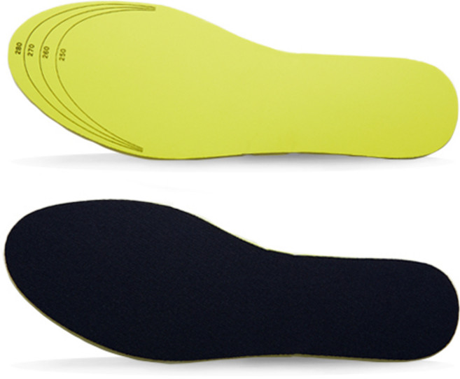 남성용 고탄 라임 EVA 평인솔 일반 깔창