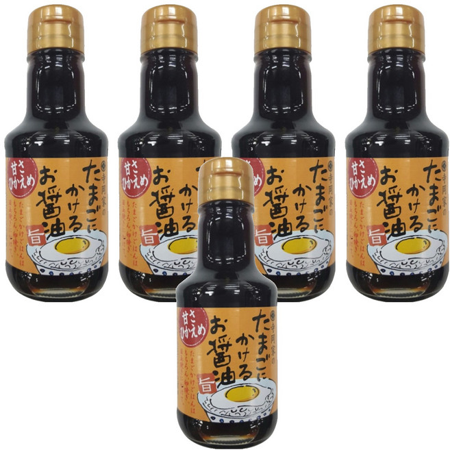 테라오카 계란에 뿌리는 간장소스 연한단맛, 150ml, 5개