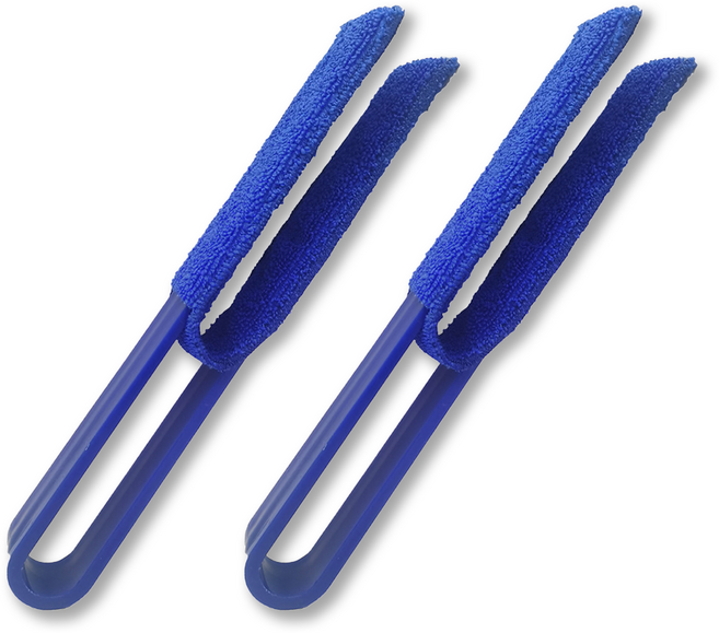 바코젤 틈새걸레 집게형 실내 창틀 먼지 청소 브러쉬, 블루, 2개