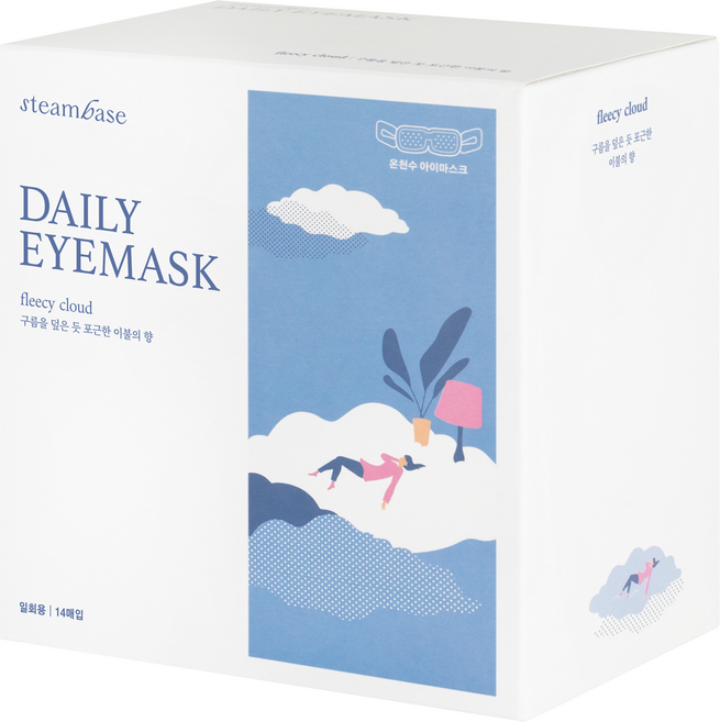 스팀베이스 데일리 아이마스크 구름이불향, 14개입, 1개