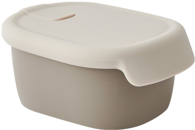 퍼기 이중 밀폐 실리콘 이유식 보관 용기, 200ml, 토프브라운, 1개