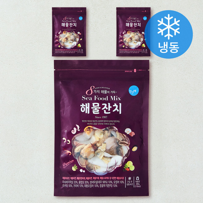 알찬해 해물잔치 (냉동), 200g, 3개