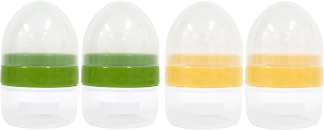 비프리 국내 제조 액상분유 커넥터, 4개, 그린 + 레몬