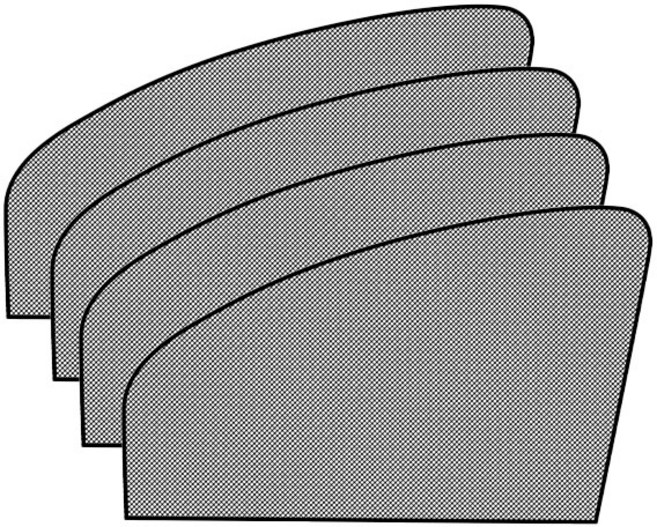 차박용 모기 방충망 4p, 블랙