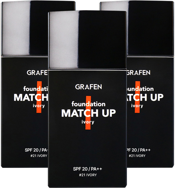 GRAFEN 男士粉底液 40ml, 21 Ivory, 3瓶