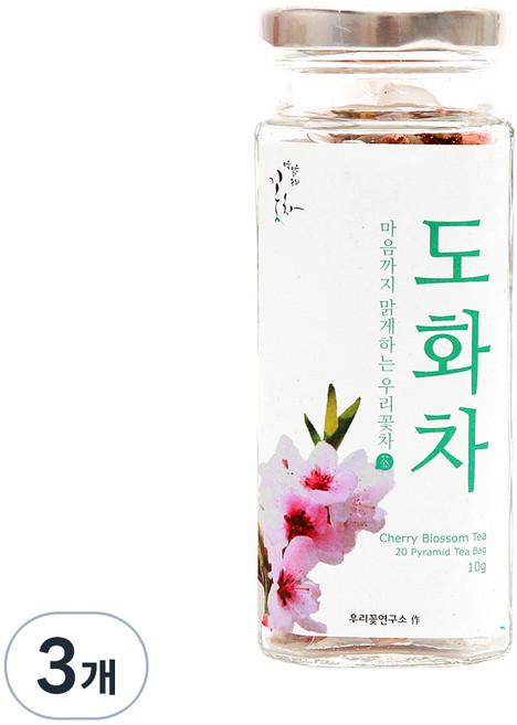 우리꽃연구소 도화차 삼각티백, 500mg, 20개입, 3개