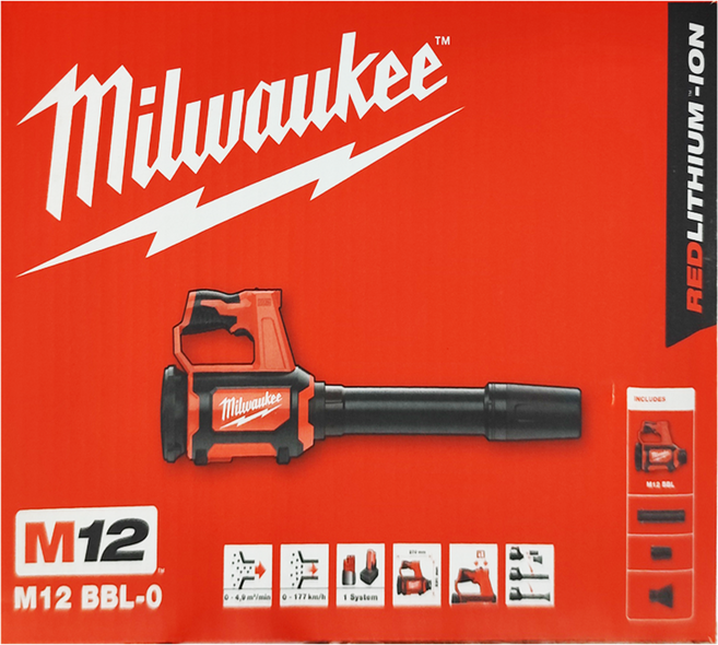 Milwaukee 美沃奇 台灣公司貨 12V鋰電鼓風機/吹葉機空機 M12 BBL-0, 1台