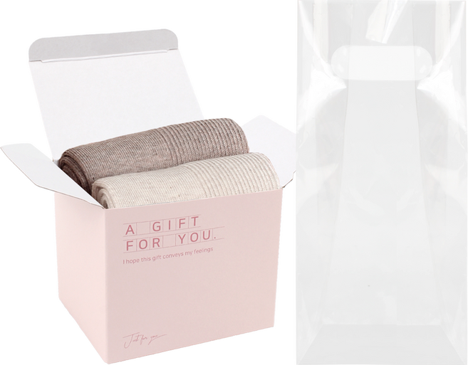 코지라벨 여성용 프리미엄 중목 양말 2종 선물세트