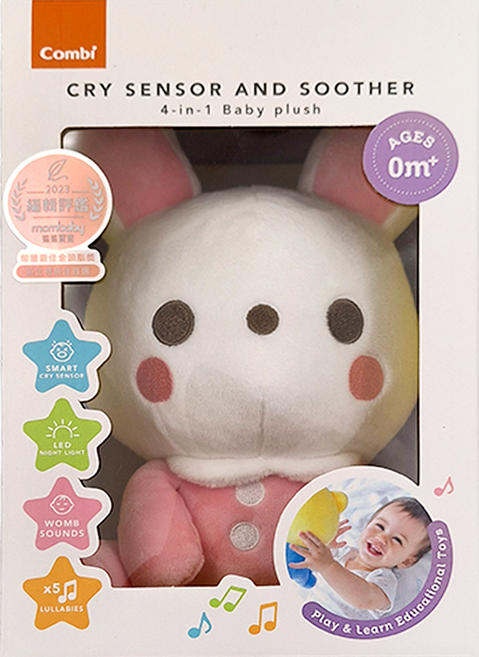 Combi 康貝 四合一聲光舒眠安撫玩具 18781 0歲以上, Baby Lula 白色, 1個