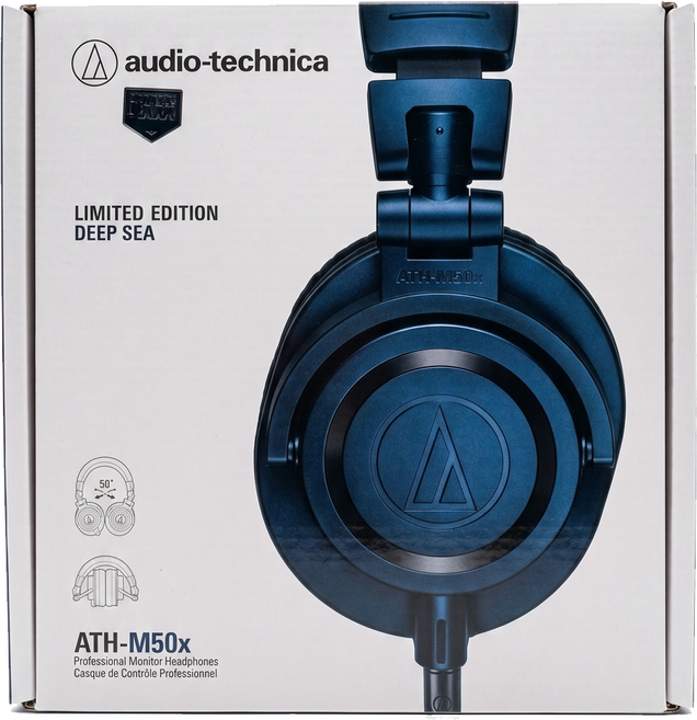audio-technica 鐵三角 M50x Wired 耳罩式 耳機 專業型 附攜帶袋 深海藍 285g ATH-M50- DS