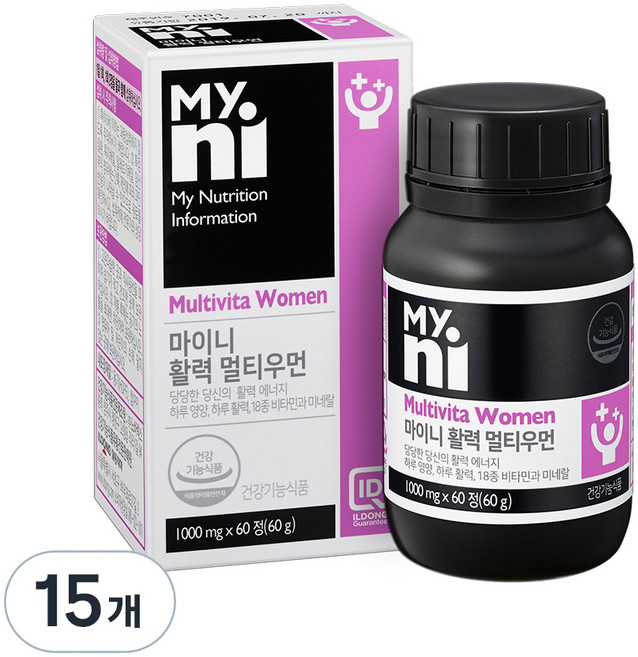Myni 活力女士綜合維他命, 60錠, 15個