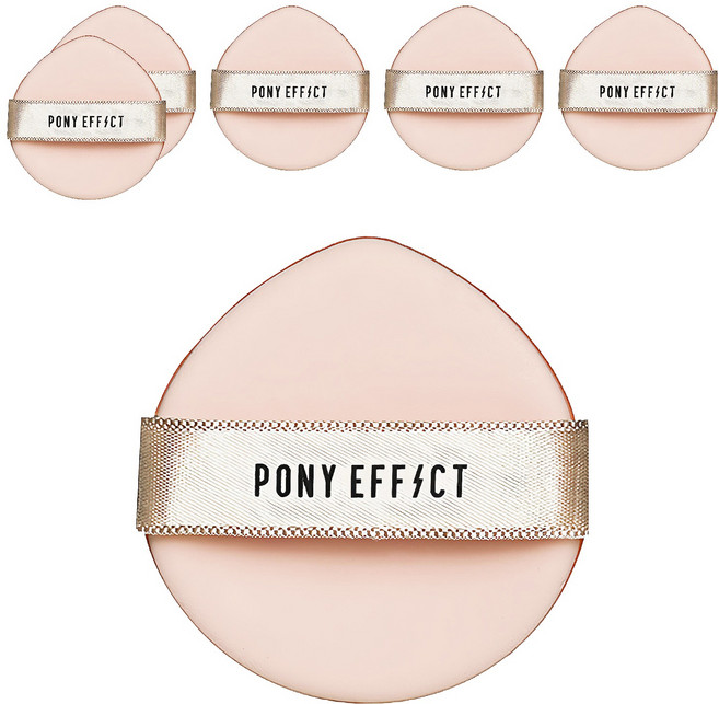 PONY EFFECT 多功能氣墊粉撲, 6個, 粉色