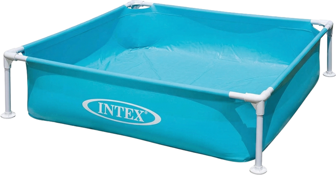 INTEX 方型四柱游泳池/戲沙池 57173 337L, 藍色, 1個