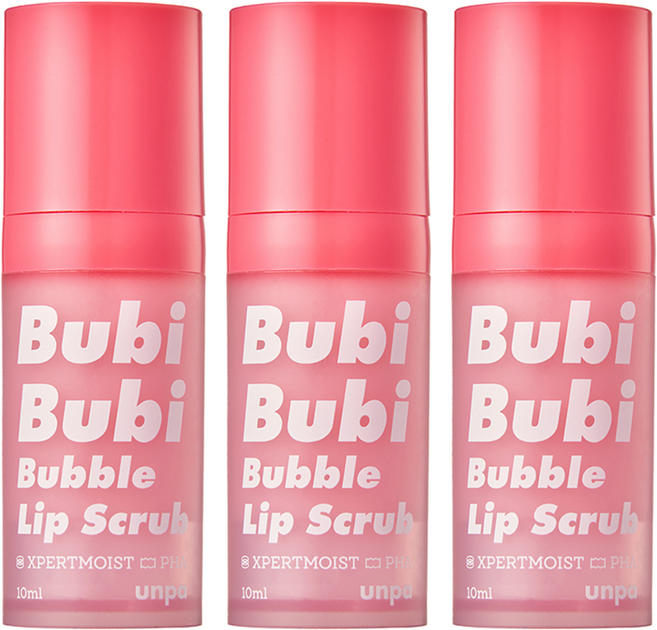 언파 부비부비 버블립 스크럽, 무색/무향, 10ml, 3개