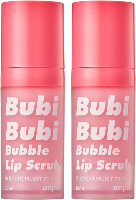 언파 부비부비 버블립 스크럽, 무색/무향, 10ml, 2개