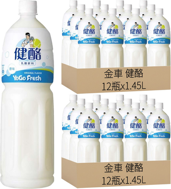 金車 健酪 乳酸飲料 原味, 1.45L, 24瓶