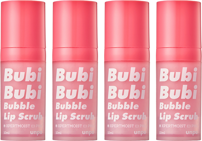 언파 부비부비 버블립 스크럽, 무색/무향, 10ml, 4개