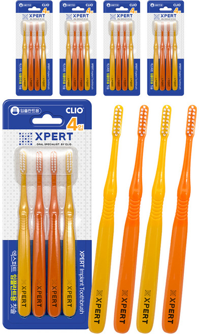 XPERT 임플란트용 칫솔, 4개입, 5세트