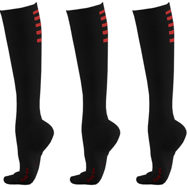 펠레트리코 올스포츠 컴프레션 삭스, 블랙, 3개