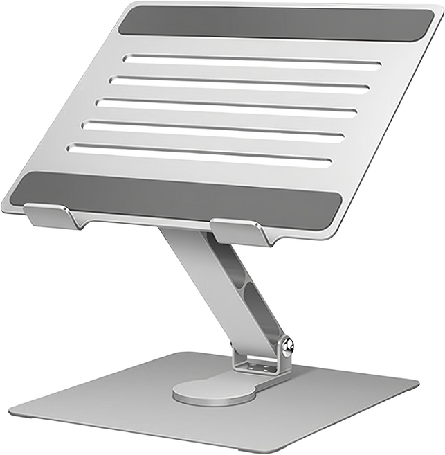 Home Planet 360度可旋轉金屬筆電支架, 銀色, 1個