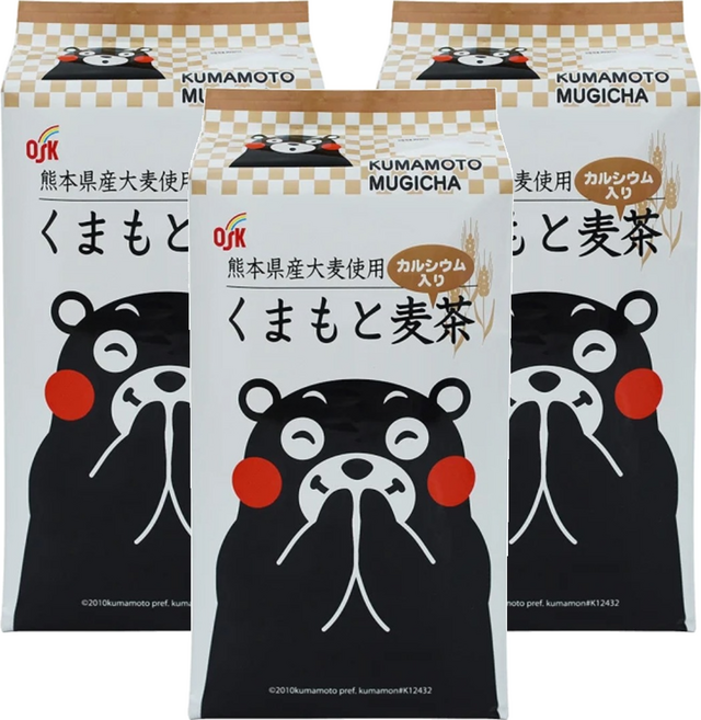 OSK 小谷穀粉 熊本熊麥茶, 176g, 3袋