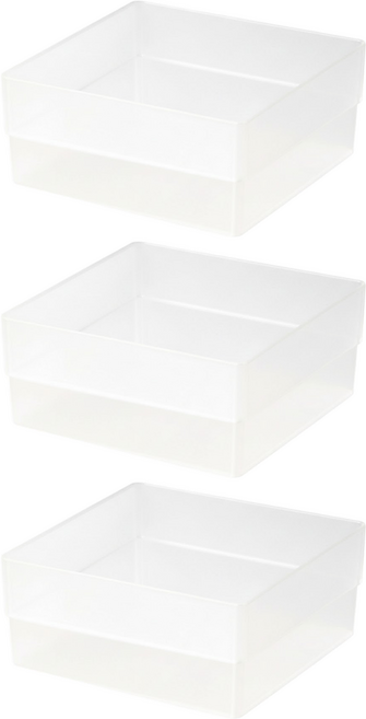 SHUTER 樹德 livinbox 方塊盒, 透明色, 3個