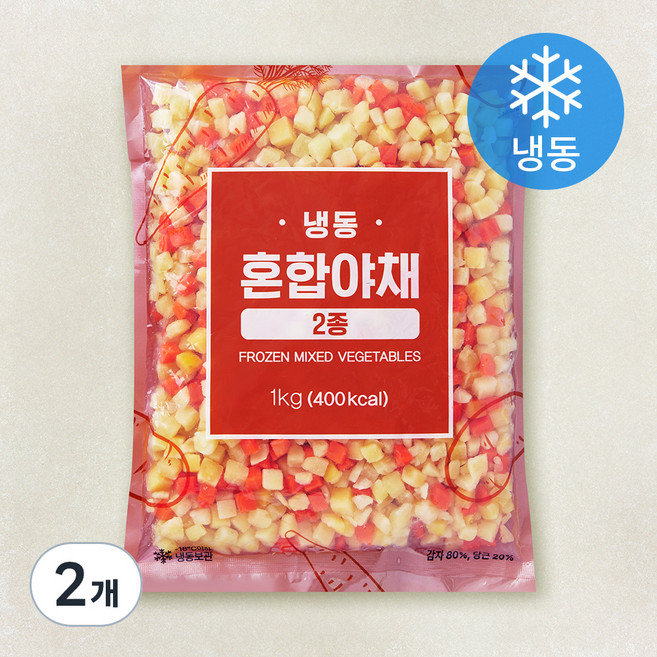 혼합야채 2종 (냉동), 2개, 1kg