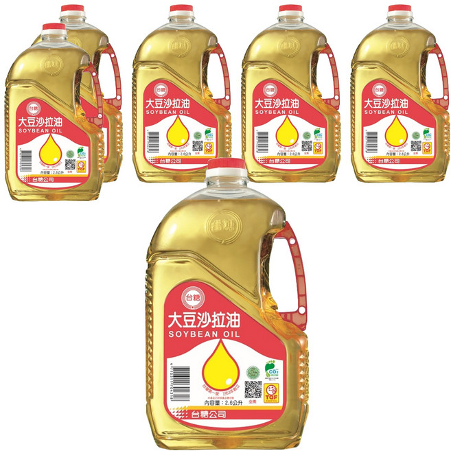 台糖 大豆沙拉油, 2.6L, 6瓶
