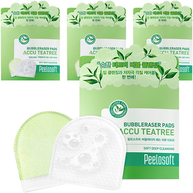 필로소프트 버블레이저패드아큐티트리 리필형 클렌징 시트, 20개입, 4개