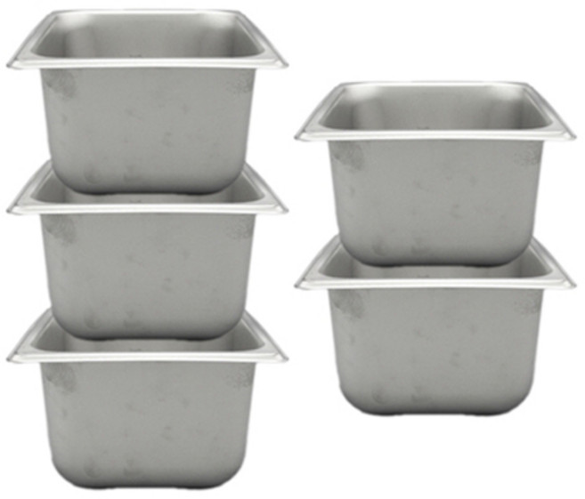 화영 스테인리스 업소용 1/6 바트 본체, 단품, 5개