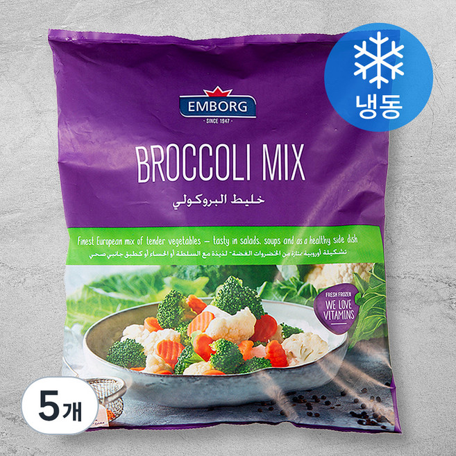 엠보그 브로콜리 믹스 (냉동), 750g, 5개