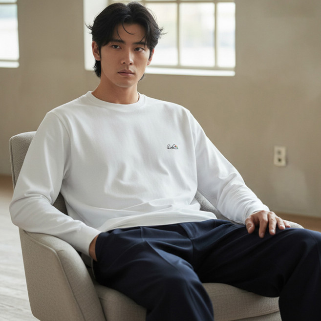 아놀드파마 남성용 긴팔 라운드 티셔츠 2장 세트