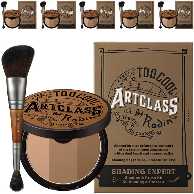 투쿨포스쿨 아트클래스 바이로댕 쉐딩 9.5g + 듀얼 컨투어 브러쉬, 클래식, 6개