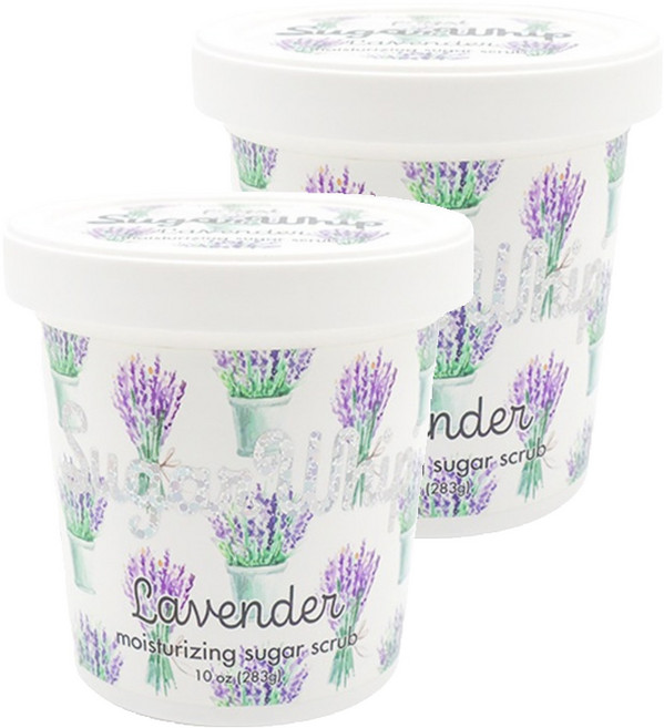 프라이멀엘리먼츠 슈가휩 바디스크럽 라벤더 꽃향, 283g, 2개