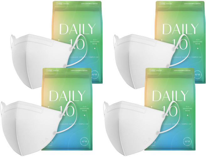 CLA 데일리 보건용 마스크 대형 KF94, 25개입, 4개, 화이트